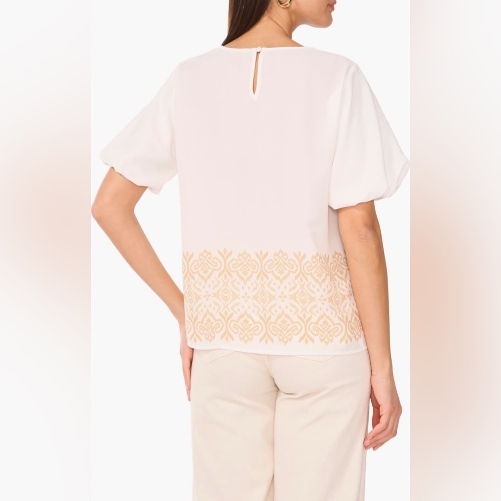 Vince Camuto Embroidered Puff
Sleeve Top - Picture 2 of 4